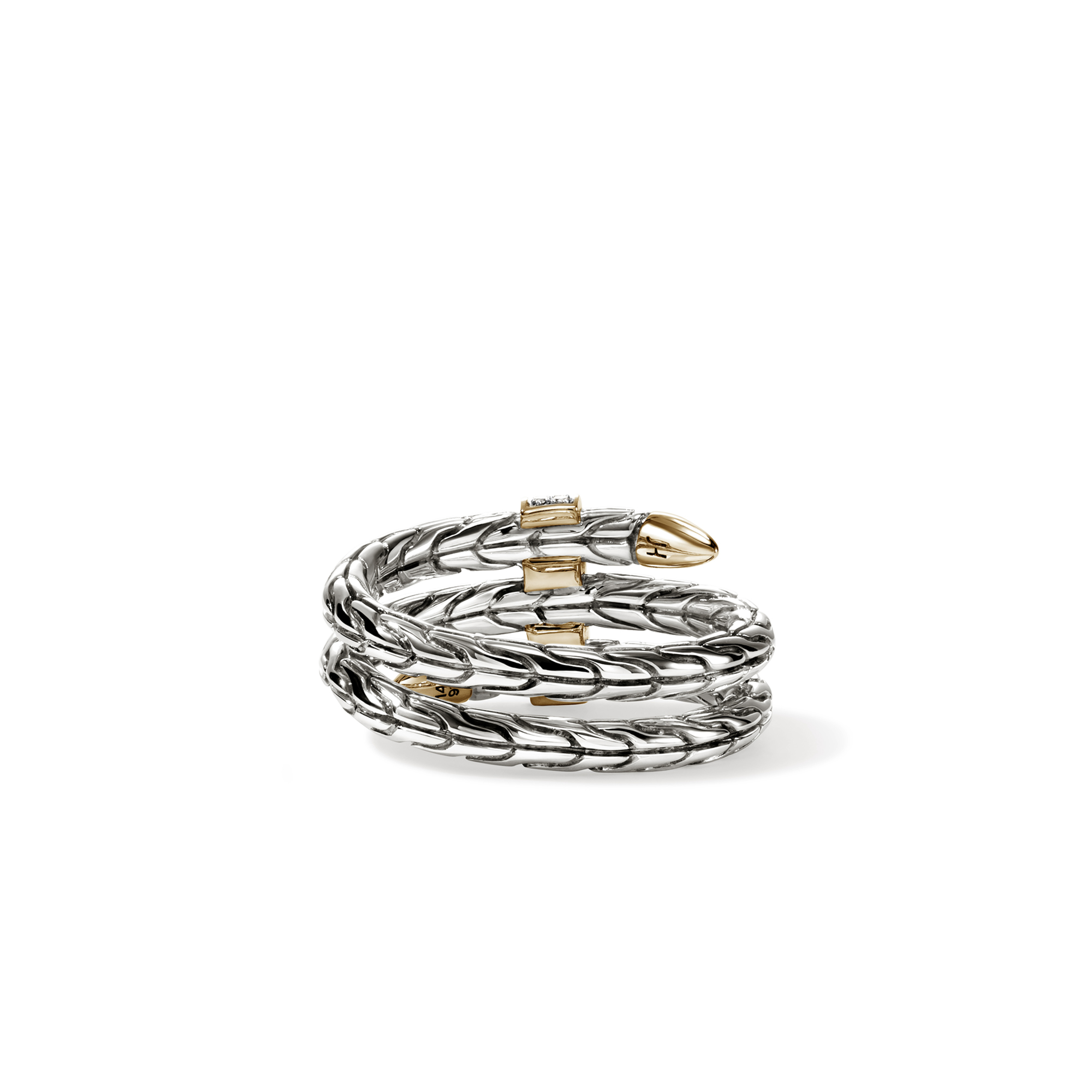 JOHN HARDY Spear Diamond Double Wrap Ring
