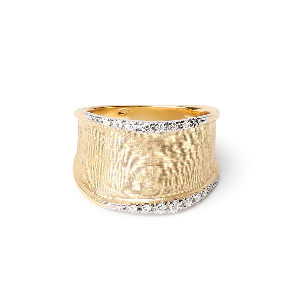 18K Lunaria Collection Diamond Small Ring 0.14ctw G/VS-VVS Size 7