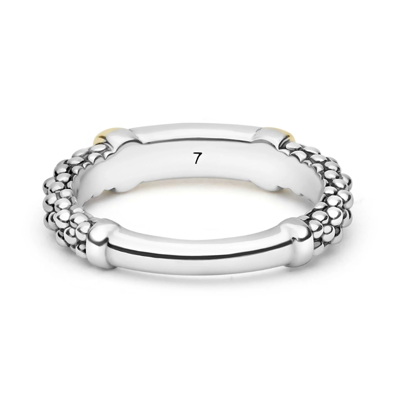 Two-Tone Medium Diamond Station Ring