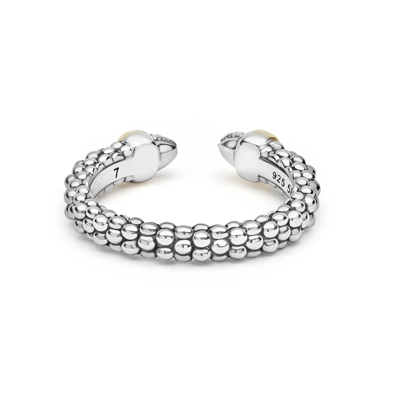 Two-Tone Diamond Mini Versa Stacking Ring