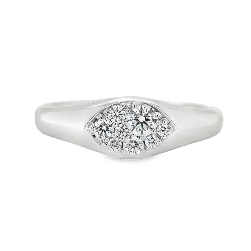HEARTS ON FIRE Tessa Navette Signet Ring