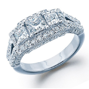 14KW fashion 1.2ctw D/SI1 diamond ring size 6.75