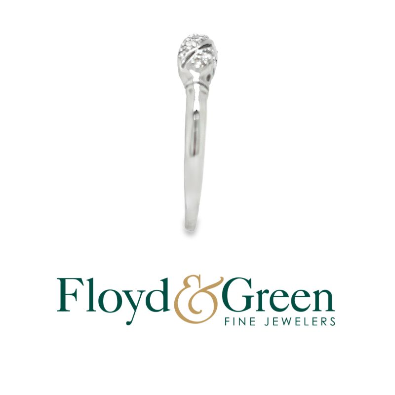 14KW Diamond Ring, 4 Single-cut, 0.08ct, 6 Single-cut, 0.09ct, H VS1, Size 6.5