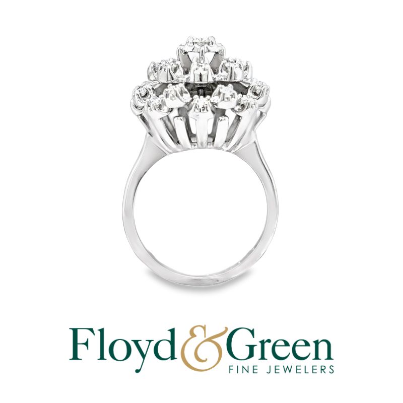 14KW Diamond Ring, 1 Rd, 0.47ct, G VS1, 24 Single-cut, 0.48ct, V SI1, Size 6.25