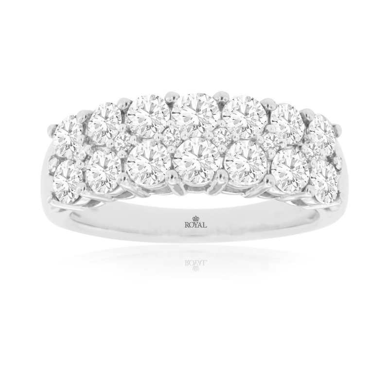 Two-Row Diamond Wedding Band