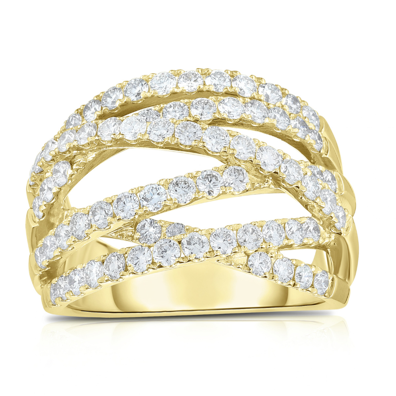 14Kt Gold Diamond Bands Fashion Ring