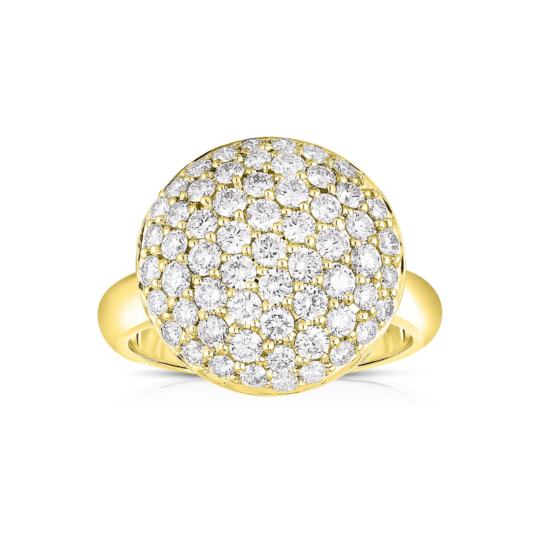 14Kt Gold Diamond Dome Fashion Ring