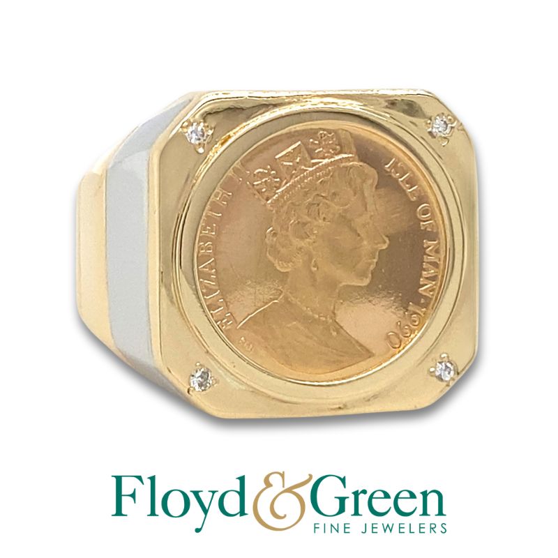 Queen Elizabeth Gold Coin Ring