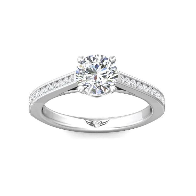 MARTIN FLYER Channel Set Diamond Engagement Ring Setting