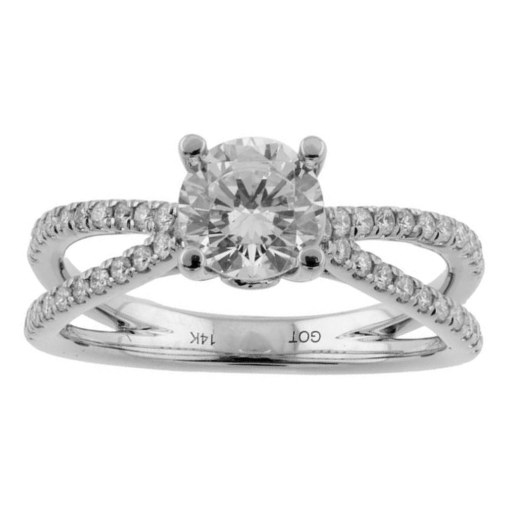 Split Shank Solitaire Engagement Ring Setting