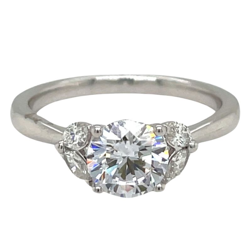 Floral Solitaire Engagement Ring Setting