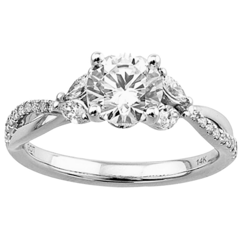 Diamond Twist Engagement Ring Setting