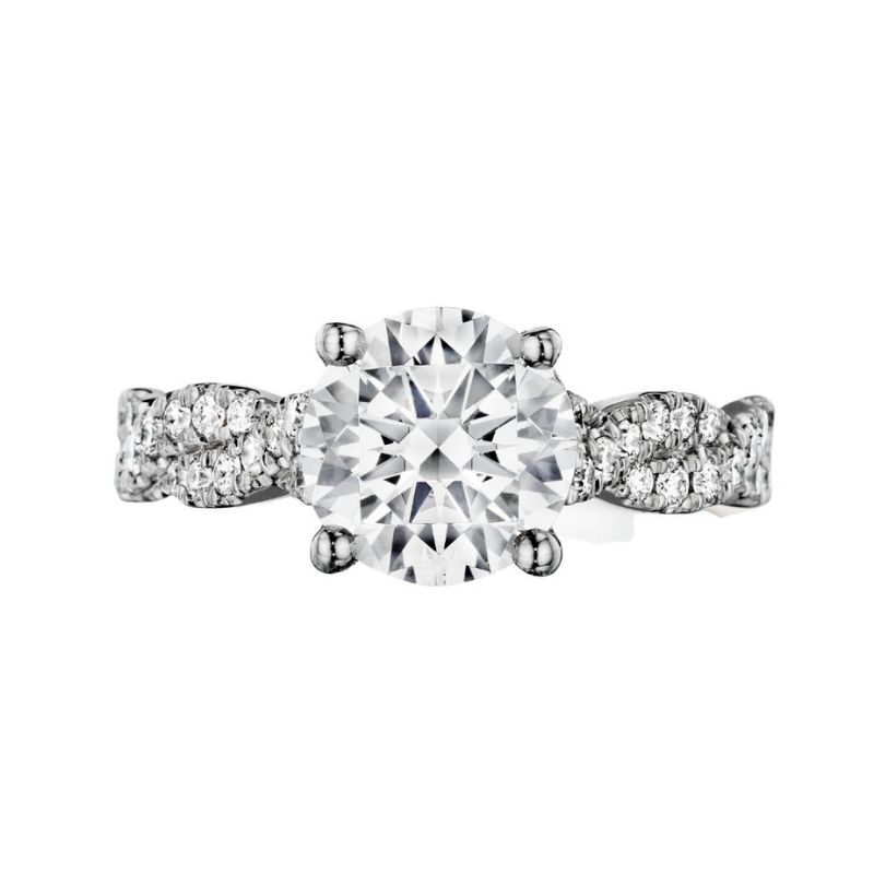 HENRI DAUSSI Diamond Twist Engagement Ring Setting