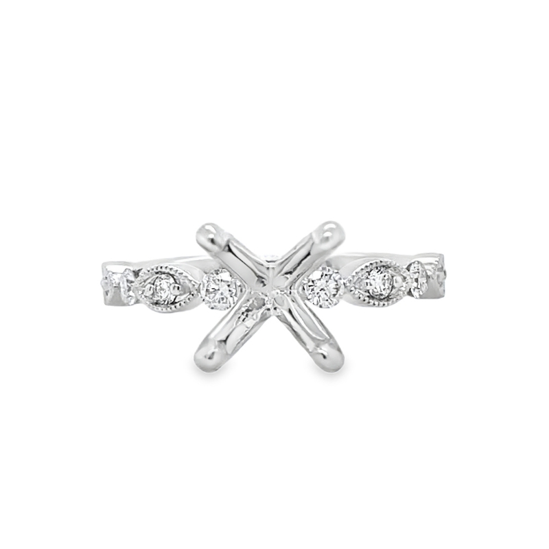 Solitaire Scalloped Engagement Ring Setting