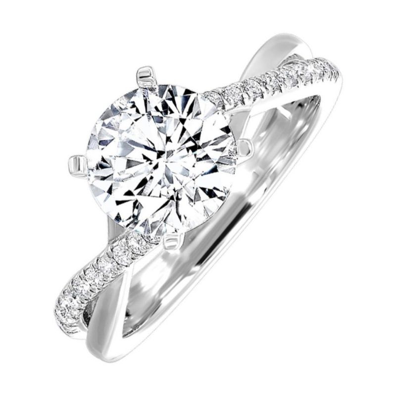 Diamond Twist Engagement Ring Setting