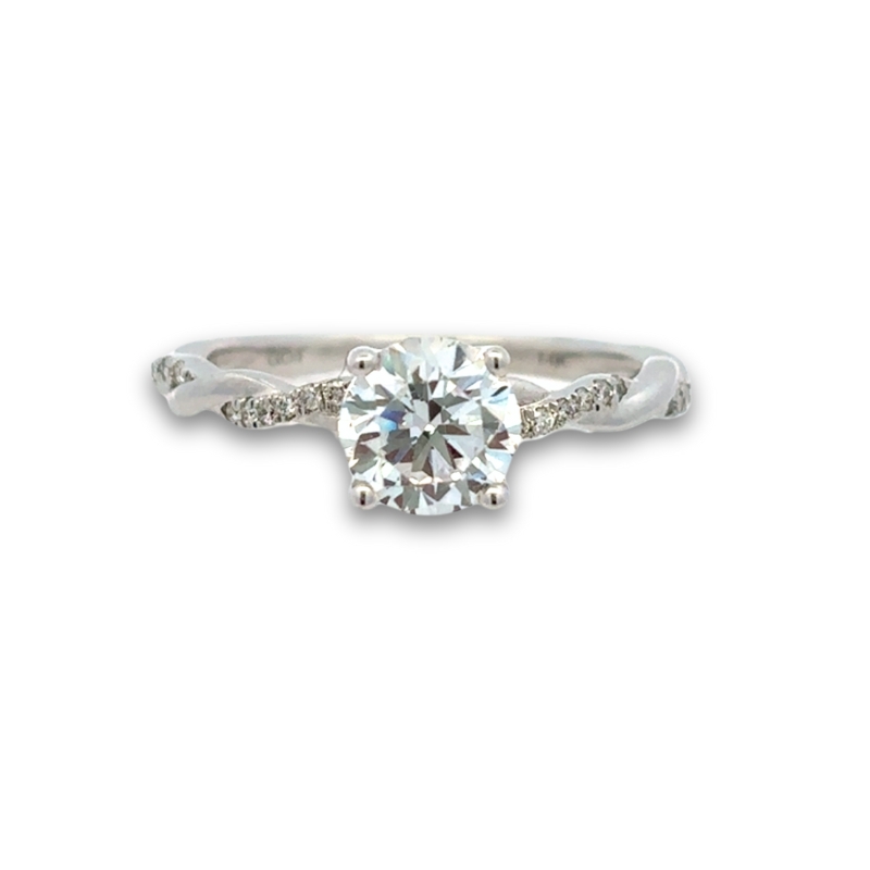 Diamond Tri Side Engagement Ring Setting