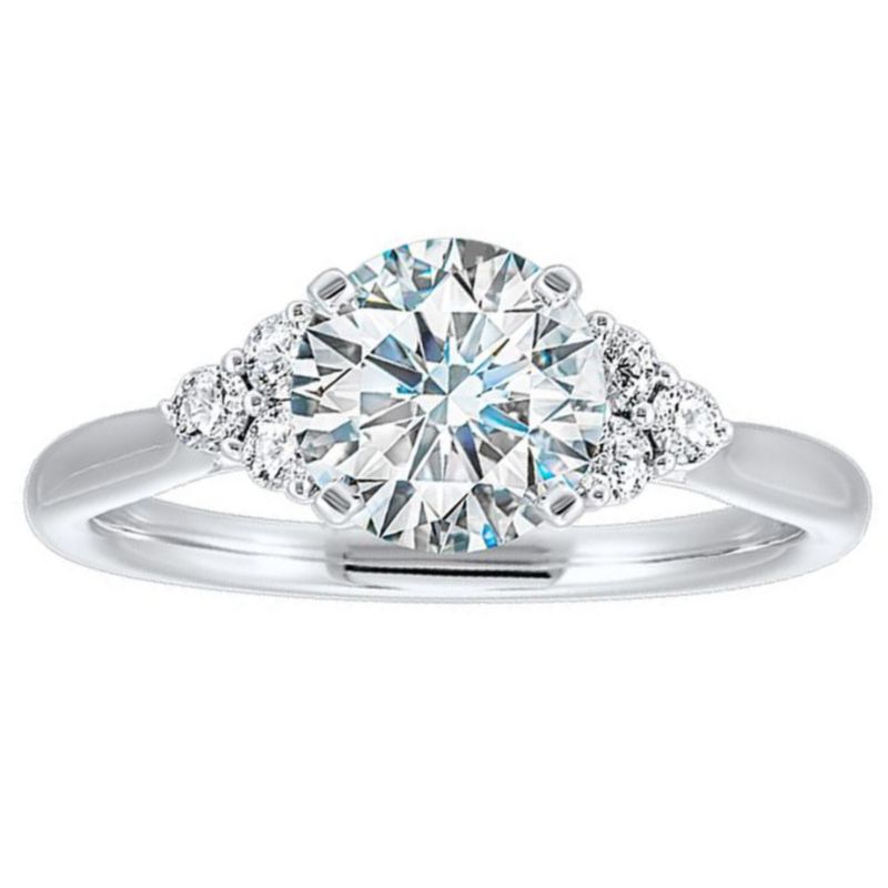 Diamond Tri Side Engagement Ring Setting