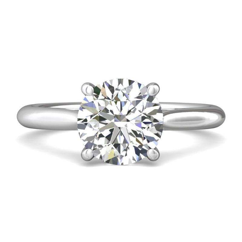 PL Solitaire Engagement Ring w/ Hidden Halo .08ctw G-H VS2-SI1 Size 6.5
*FOR 9MM ROUND CENTER*