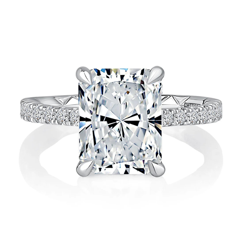 A. JAFFE Radiant Solitaire Engagement Ring Setting