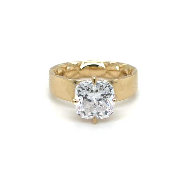 A. JAFFE Wide Band Hidden Halo Engagement Ring Setting