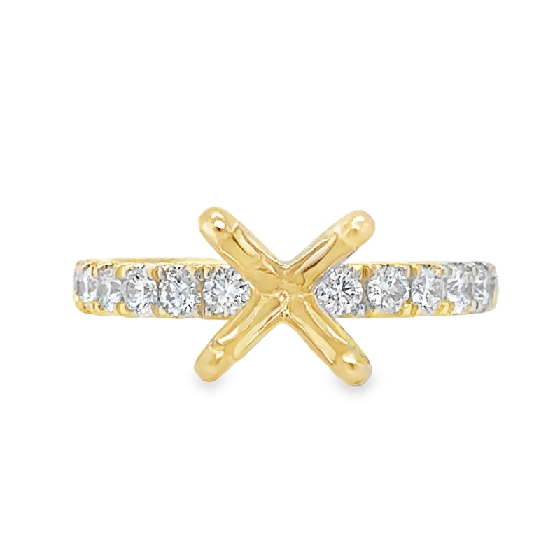 14KY Diamond 0.63ctw G/VS2 Semi-Mount Ring Size 6.5