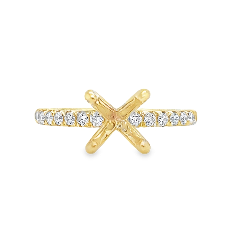 14KY Diamond 0.35ctw G/VS2 Semi-Mount Ring Size 6.5