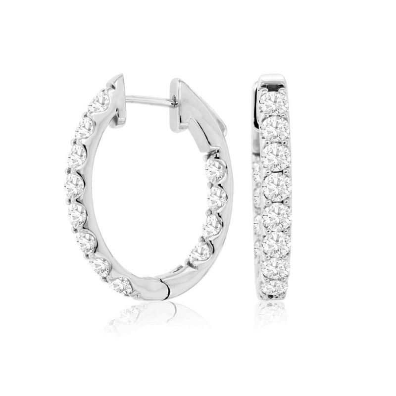 Inside Out Diamond Hoops