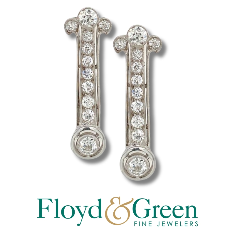 Art Deco Diamond Earrings