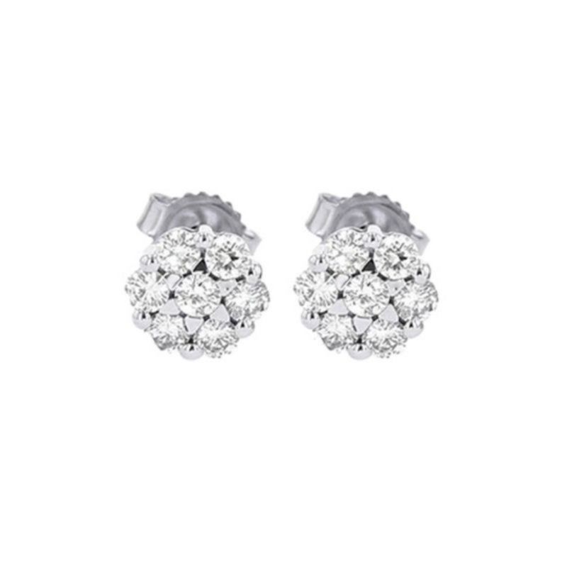 Diamond Bouquet Stud Earrings