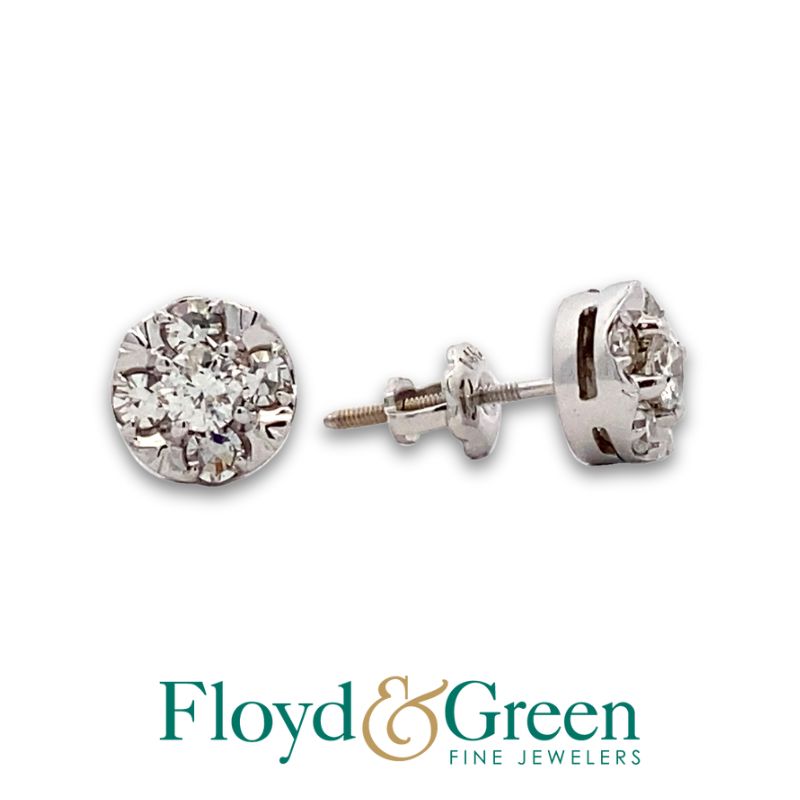 white diamond earrings