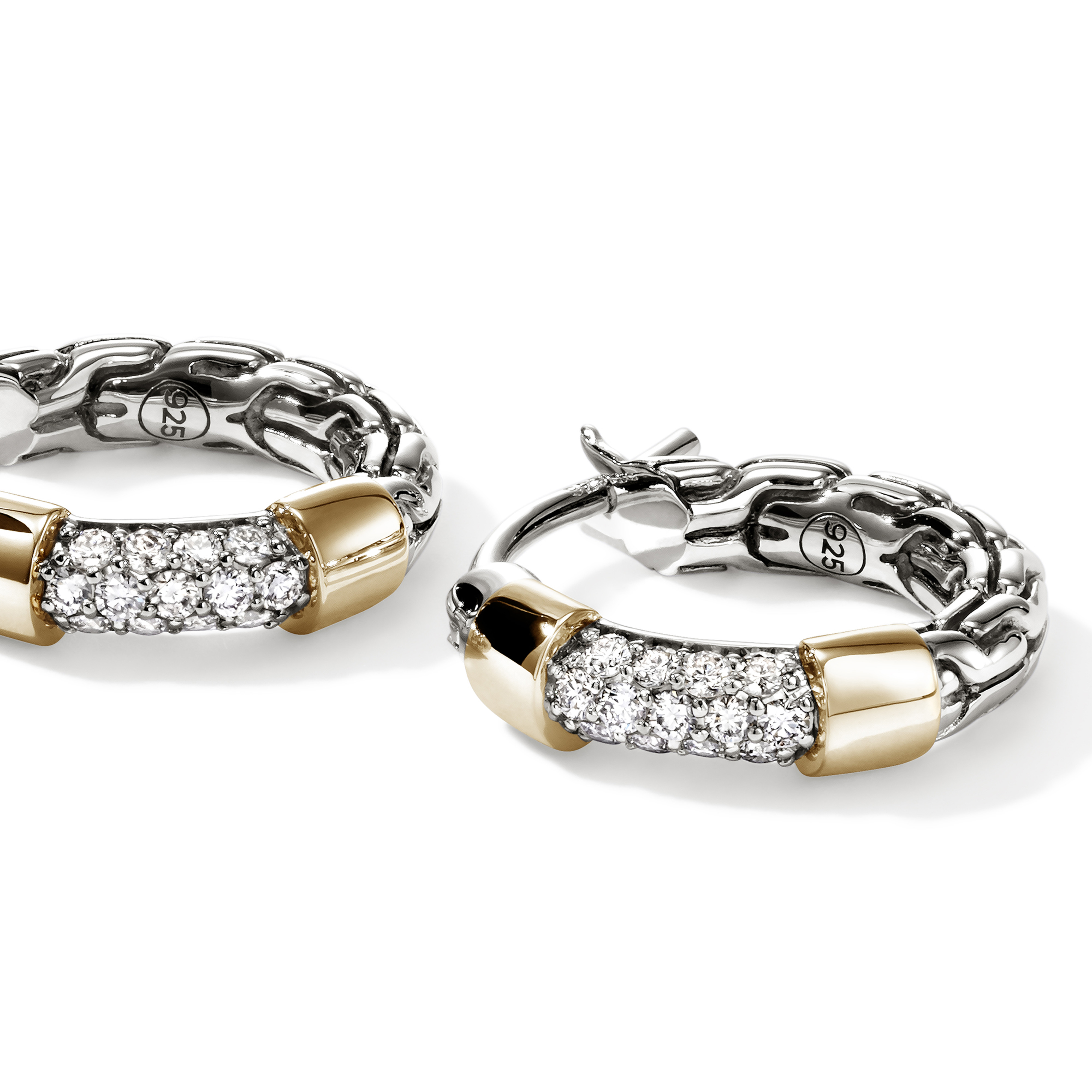 JOHN HARDY Essentials Diamond Hoop Earrings