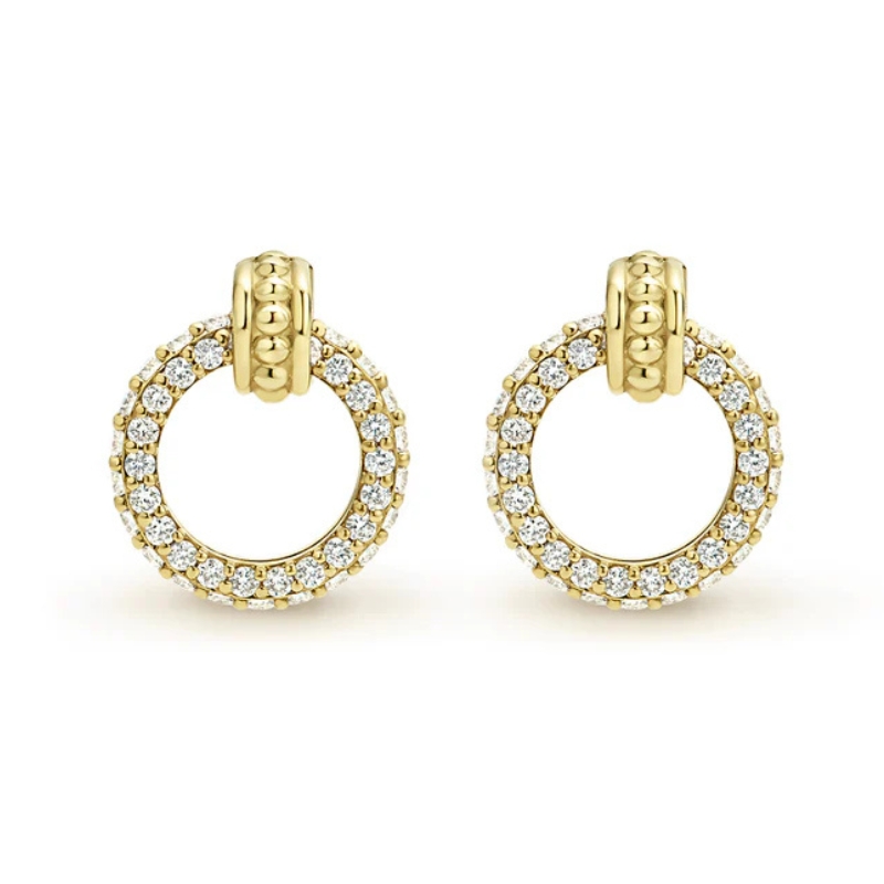 LAGOS Meridian Circle Diamond Stud Earrings