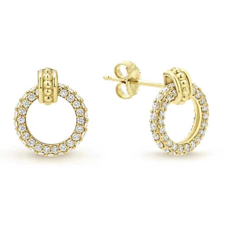 LAGOS Meridian Circle Diamond Stud Earrings