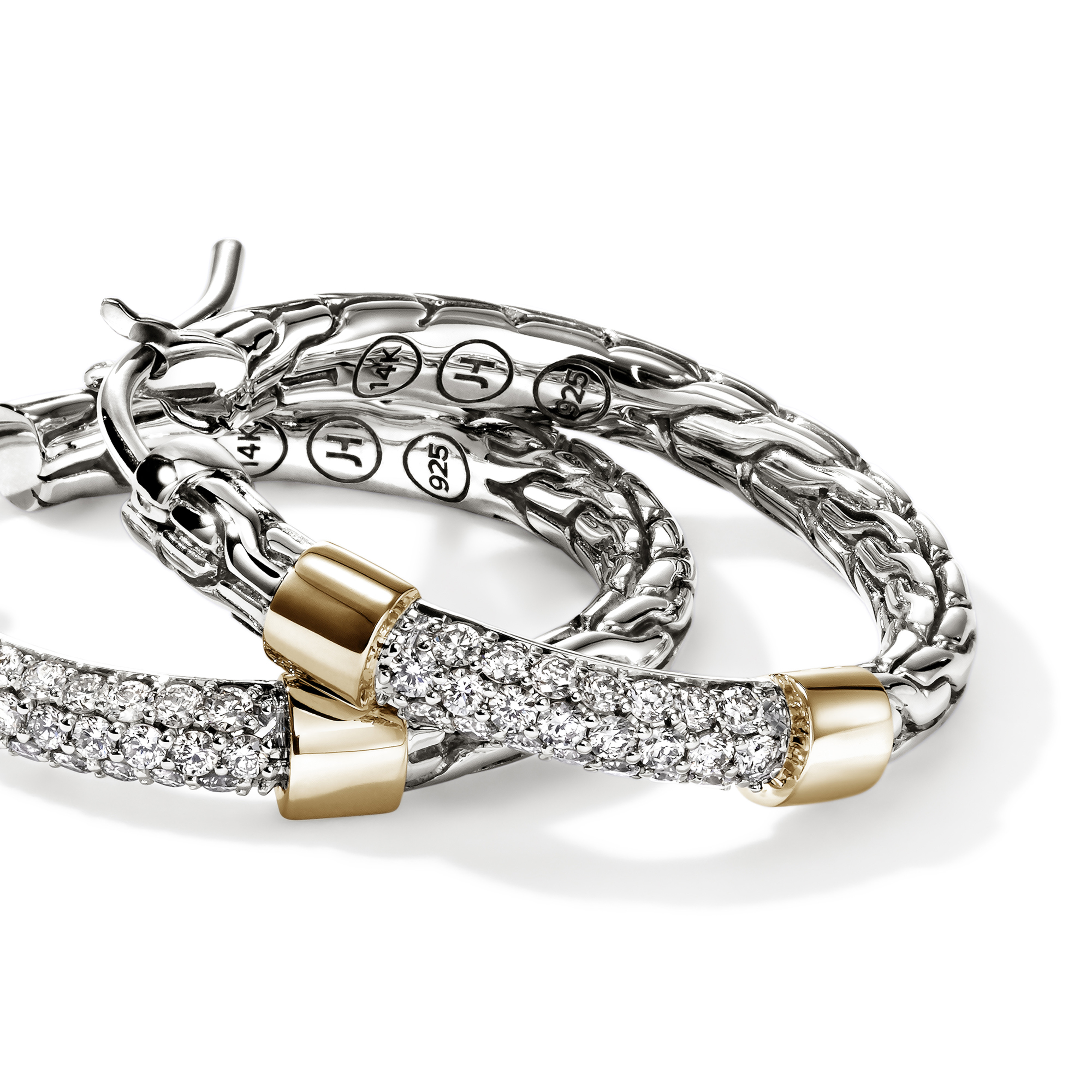 JOHN HARDY Essentials Diamond Hoop Earrings