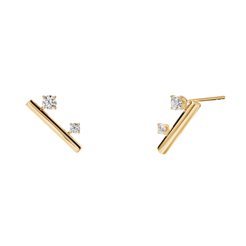 HEARTS ON FIRE Barre Floating Diamond Climber Earrings