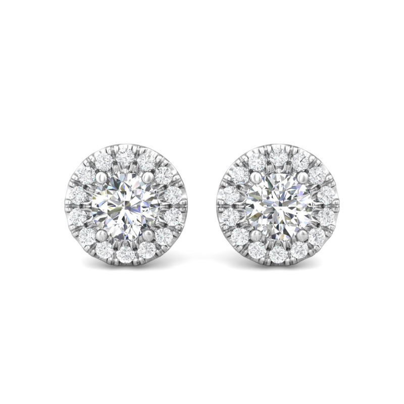 14KW Diamond .60ctw I SI2 w/ Dia Halo .23ctw H-I SI2 Stud Earrings
*ESTATE*