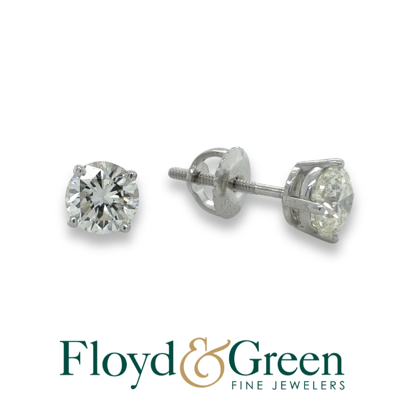 Diamond Stud Earrings With Diamond Halo Jackets