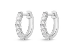 Woven Gallery Huggies .25ctw approx.