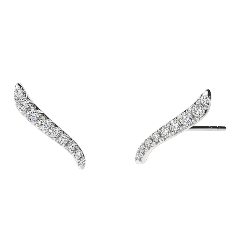 HEARTS ON FIRE Vela Diamond Climber Earrings