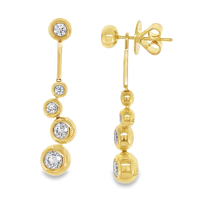 18 KY Dream Drop Earrings - 1.45ctw G/H VS