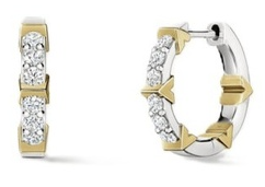 HOF Diamond Hoop Earrings