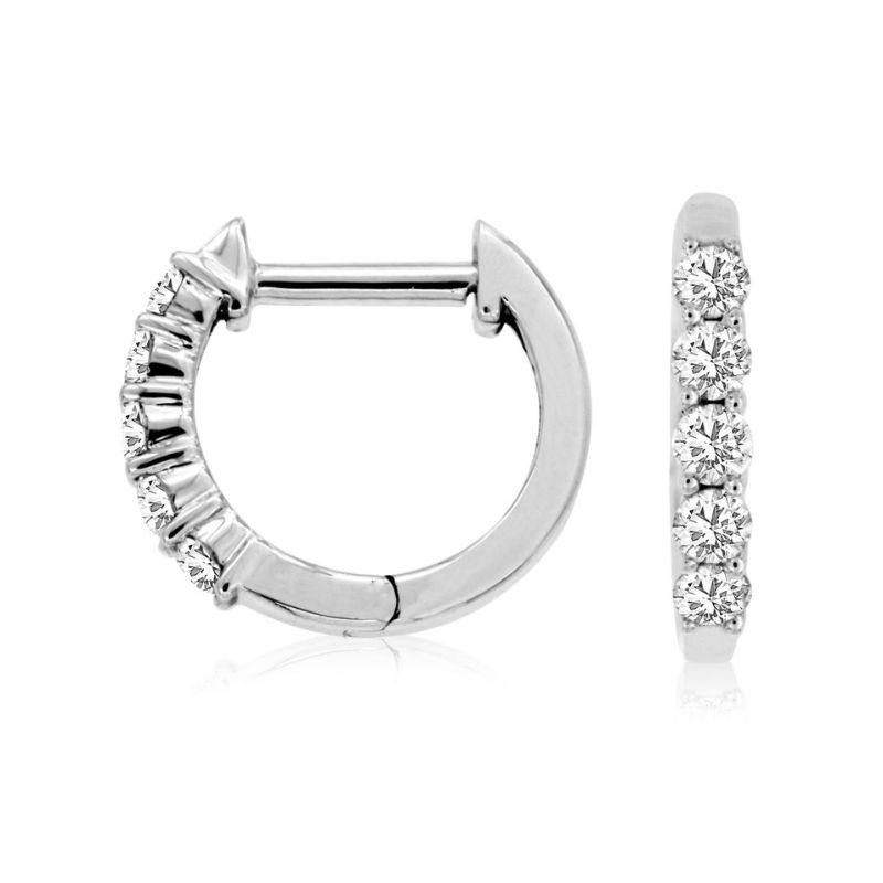 Mini Diamond Hoop Earrings