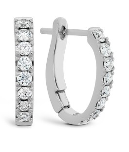 18KW Mini Hoop Graduated Earrings 0.34ctw IJ/VS-SI