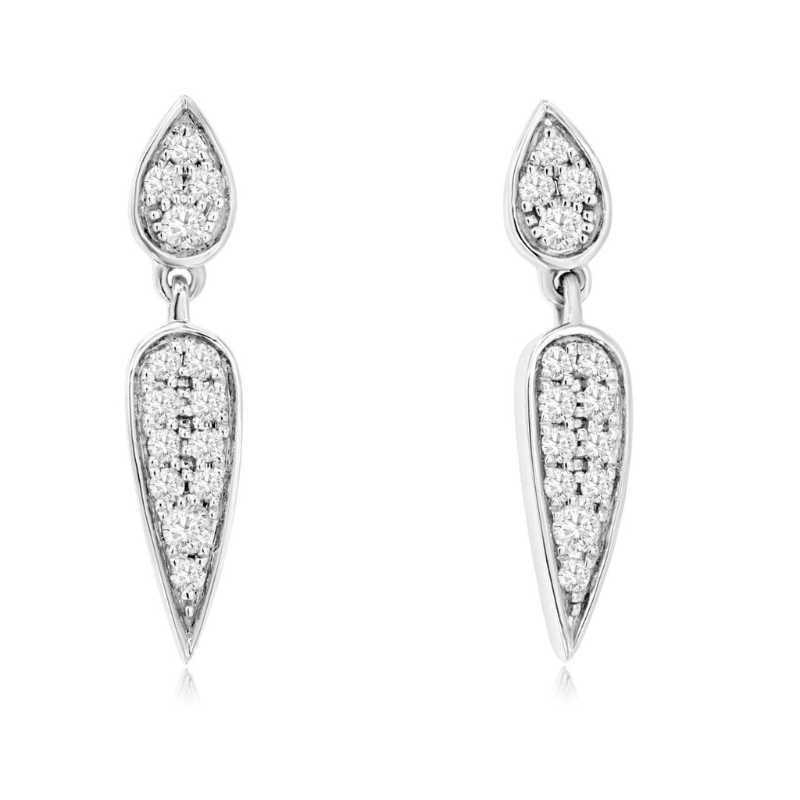 14KW diamond 0.5ctw drop earrings