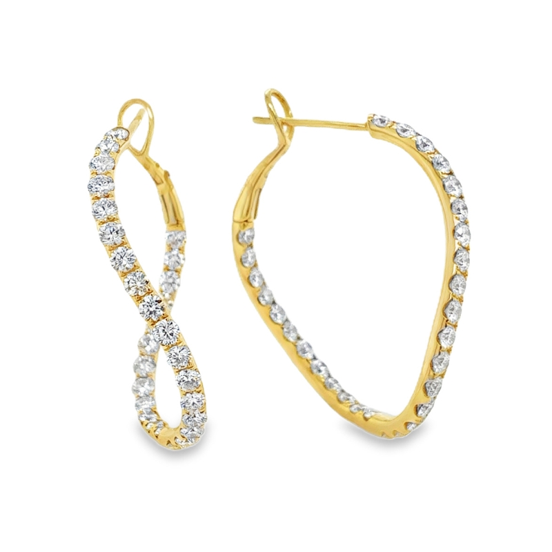Inside/Outside Diamond Hoop Earrings