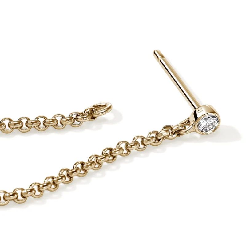 John Hardy Lovestruck Single Drop Chain Earring