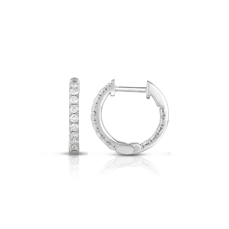 14Kt Diamond Inside-Out Hoop Earrings