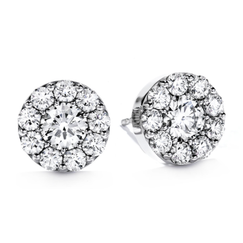 HOF 18KW Fulfillment Diamond Stud Earrings 1.06ctw I-J VS-SI