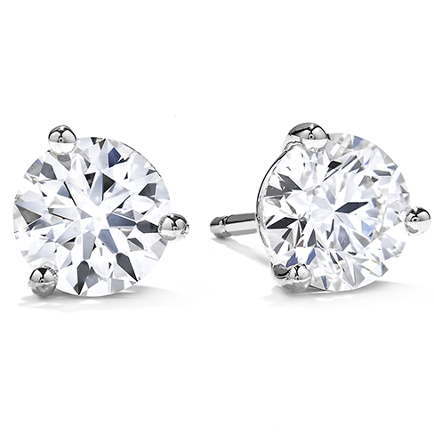 Platinum 3 Prong Diamond Studs 0.50ctw G/H VS-SI