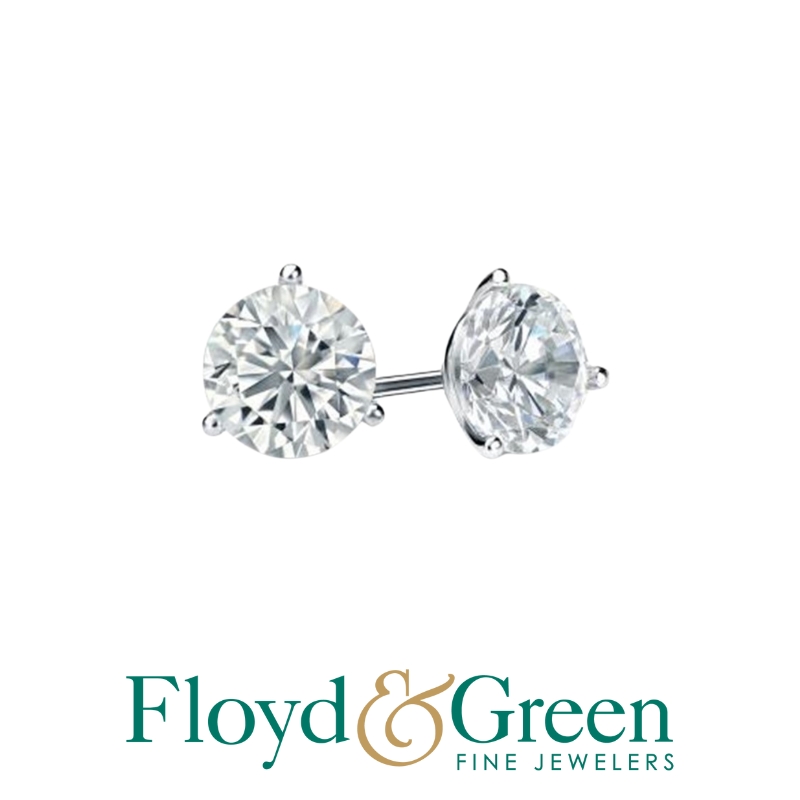 3 Prong Diamond Studs 1.50ctw